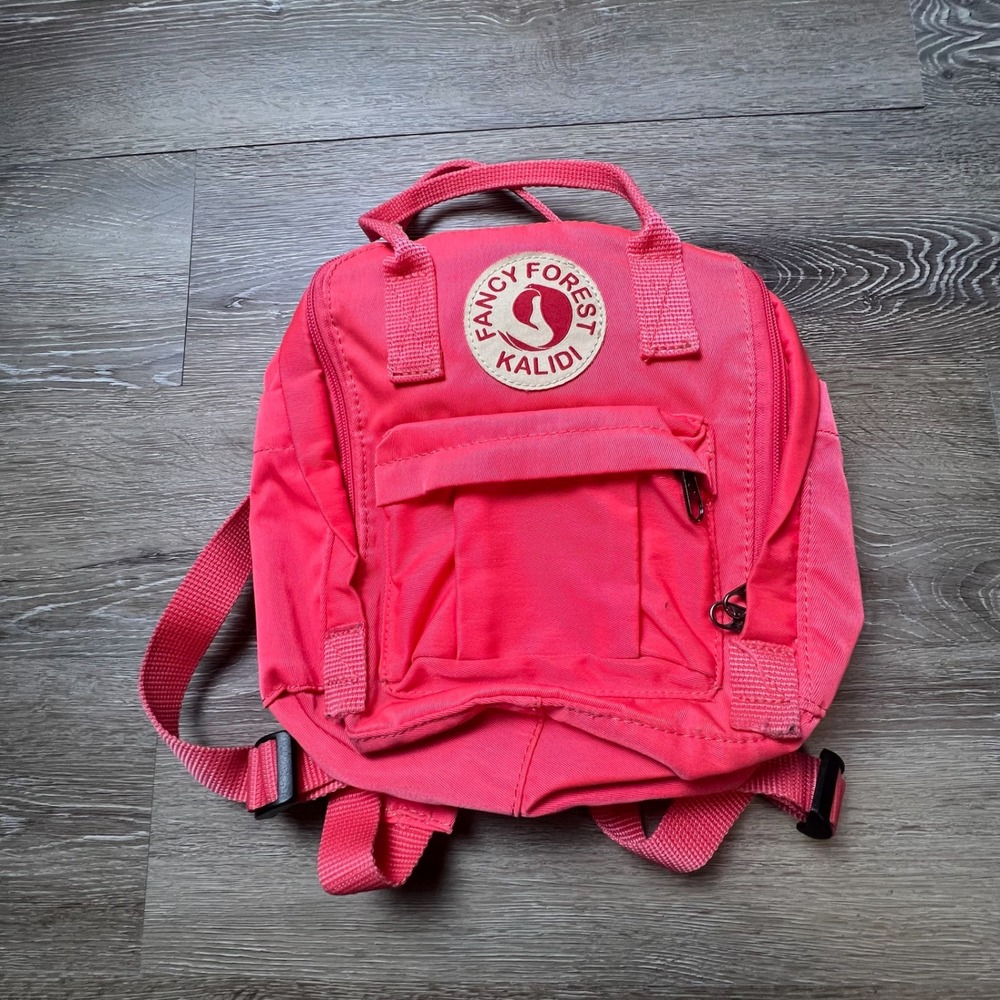 Kalidi Fancy Forest Backpack Mini Unisex Pink Canvas School Travel Bag